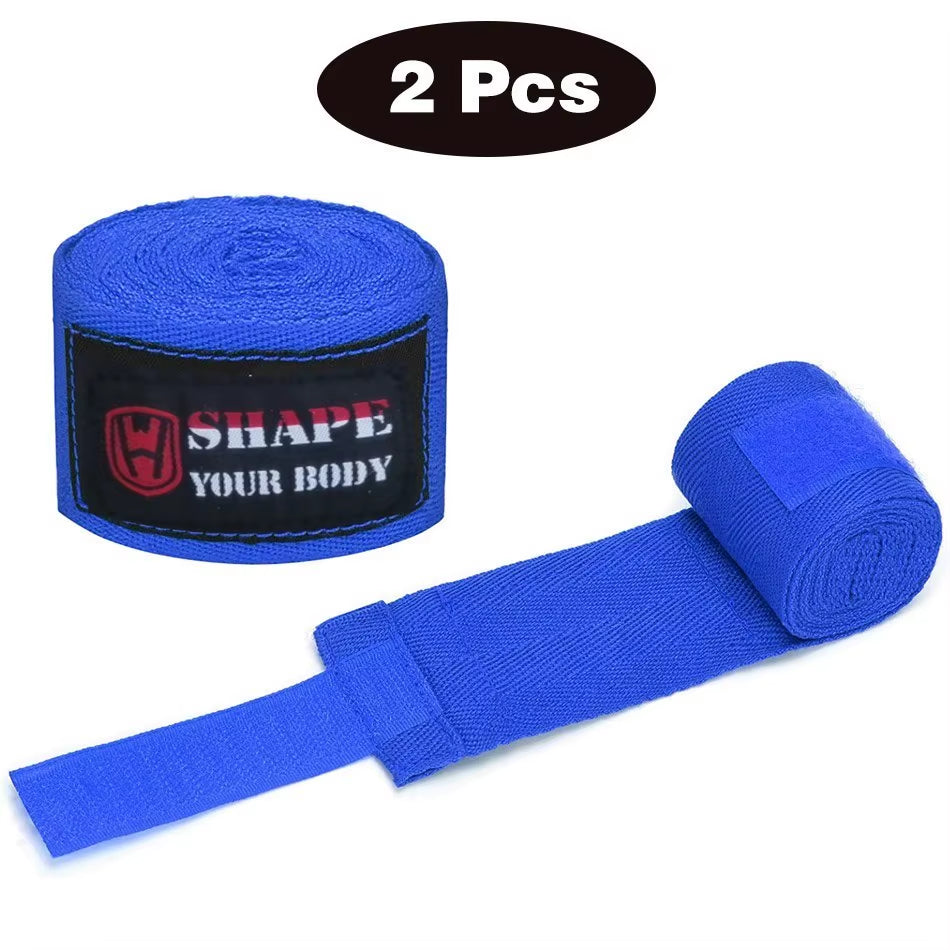 WOSWEIR 1 Pair Cotton Kick Boxing Wraps Bandage Men Sanda Taekwondo Muay Thai Guantes De Boxeo MMA Wrist Straps Equipment