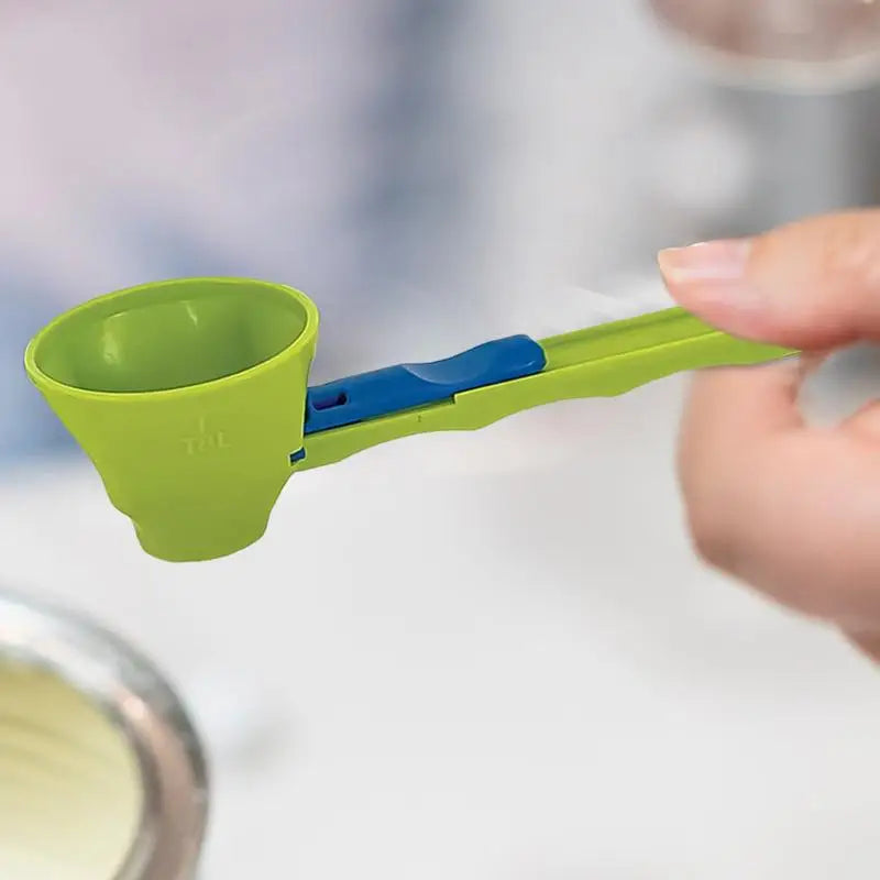 Revolutionary No-Spill Measuring Spoon Funnel for Effortless Protein Powder and Baby Formula Prep